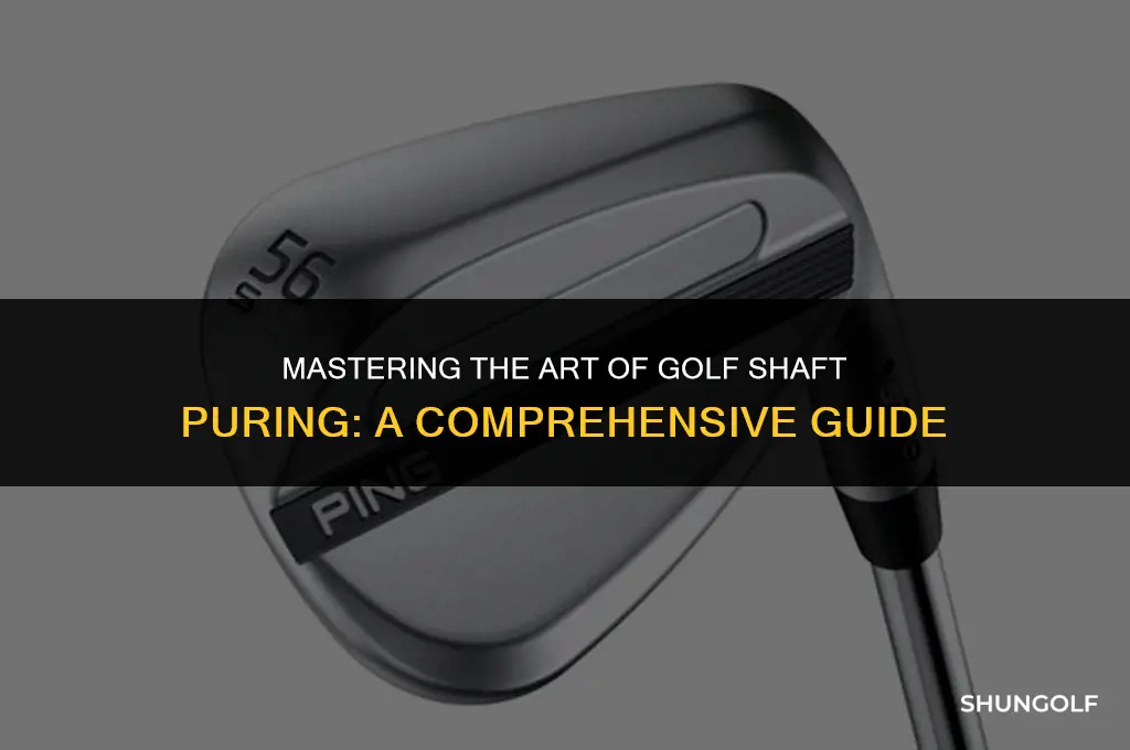 how to pure a golf shaft