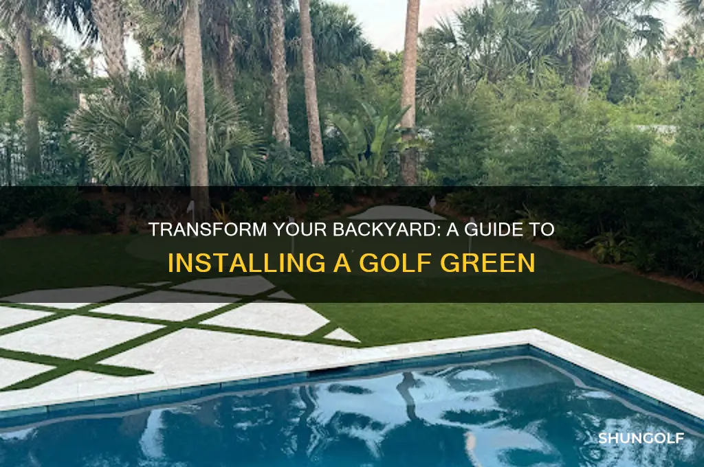 how to put a golf green in backyard