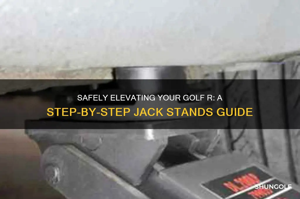 how to put a golf r on jack stands