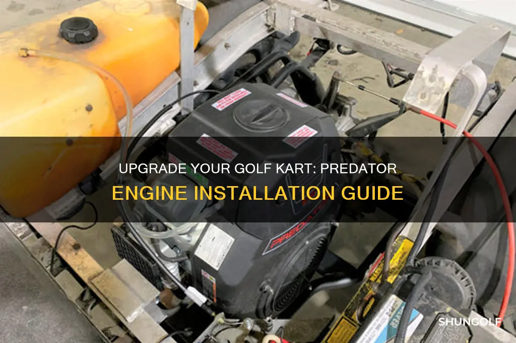 how to put a predator engine on a golf kart
