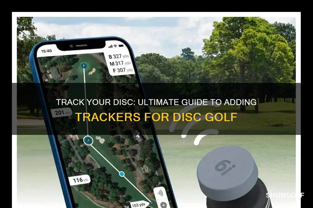 how to put a tracker on a frisbee golf