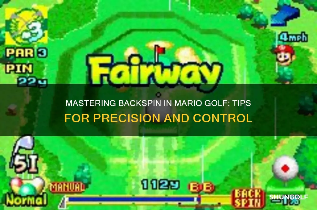 how to put backspin in mario golf