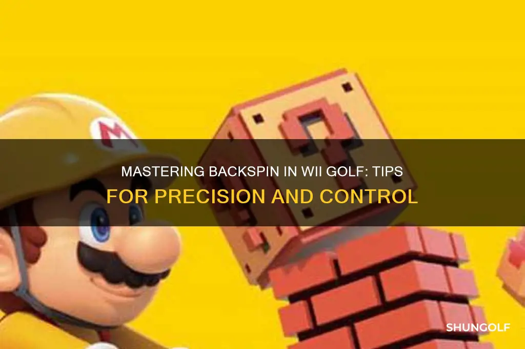 how to put backspin on wii golf