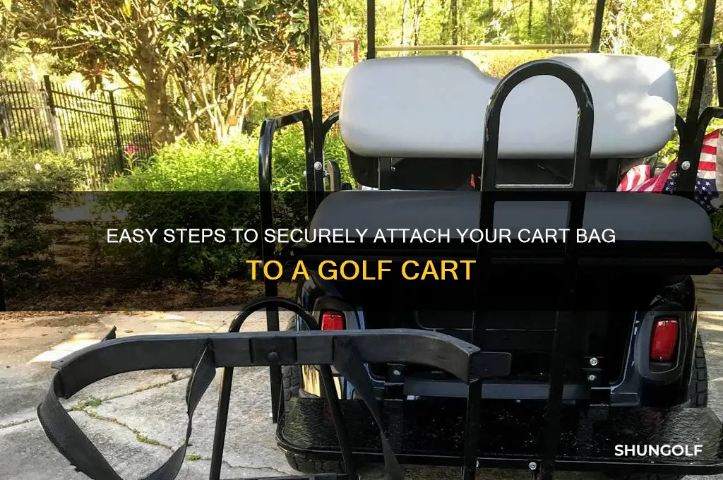 how to put cart bag on golf cart