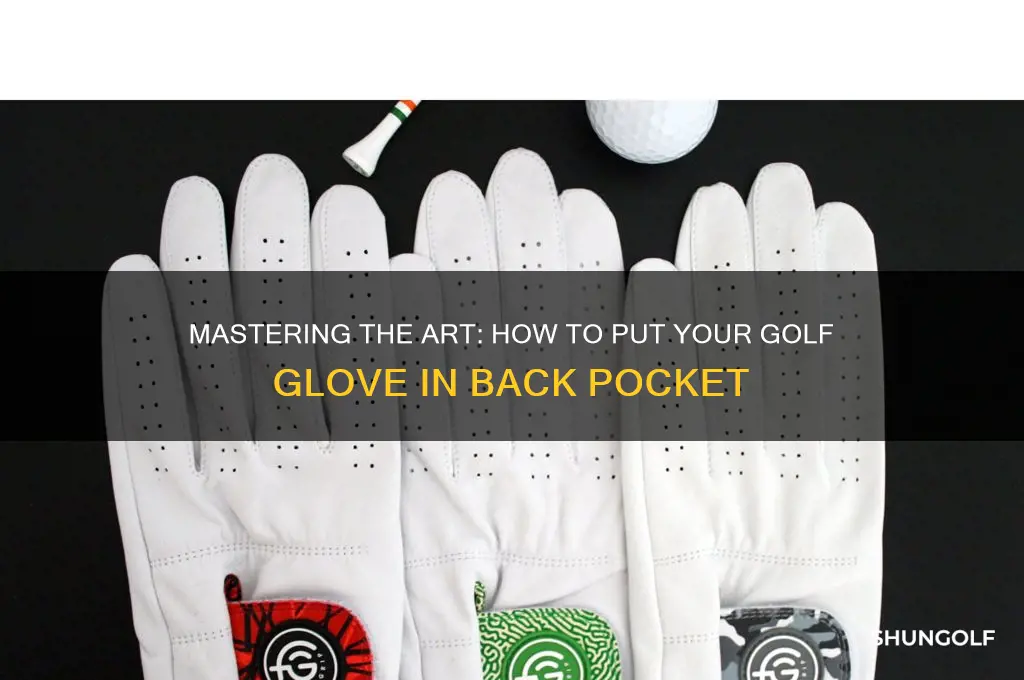how to put golf glove in back pocket