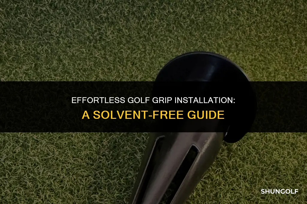 how to put on golf grip without solvent