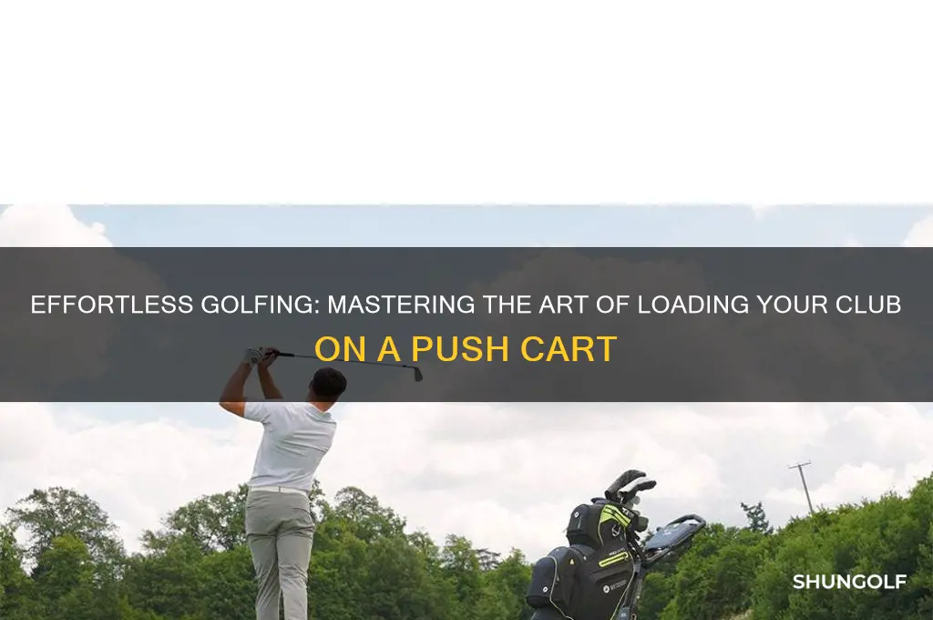 how to put your club on a push cart golf