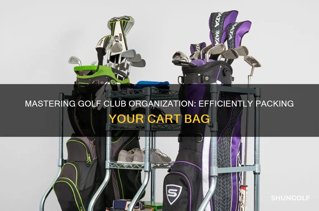 how to put your golf clubs in a cart bag