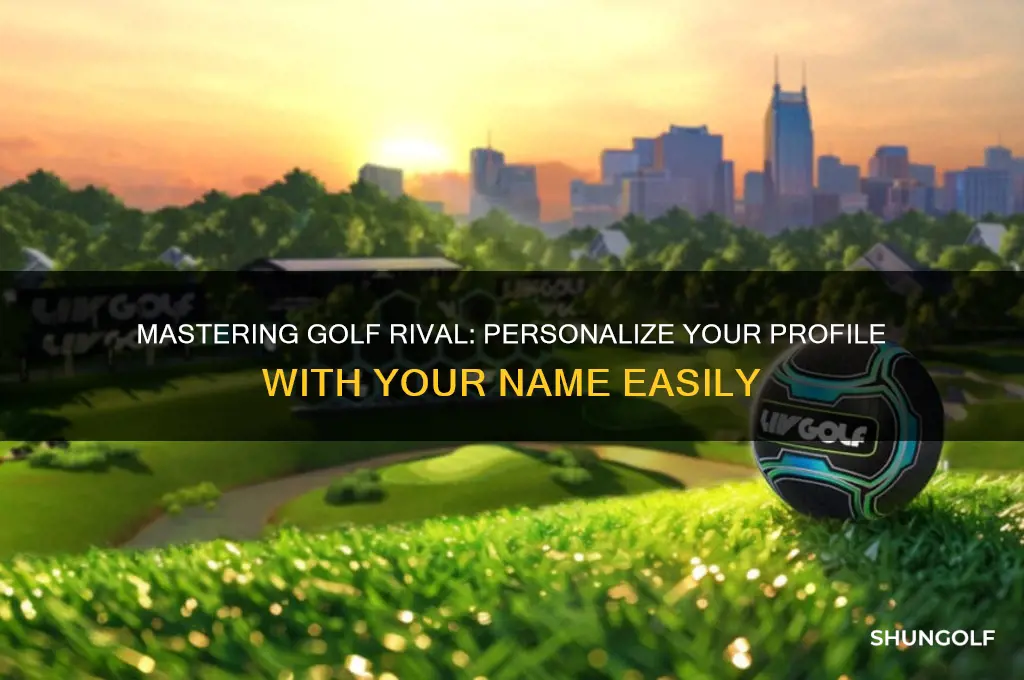 how to put your name in golf rival