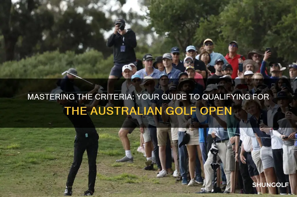 how to qualify for australian golf open
