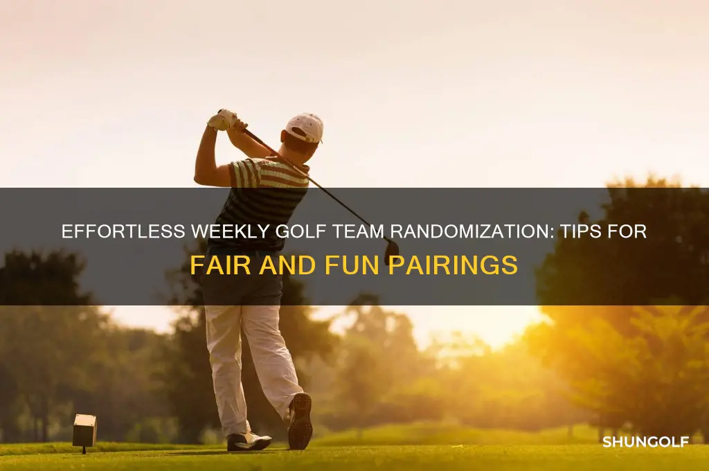 how to randomize golf teams each week