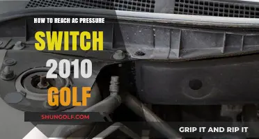 Accessing and Replacing the AC Pressure Switch in a 2010 Golf