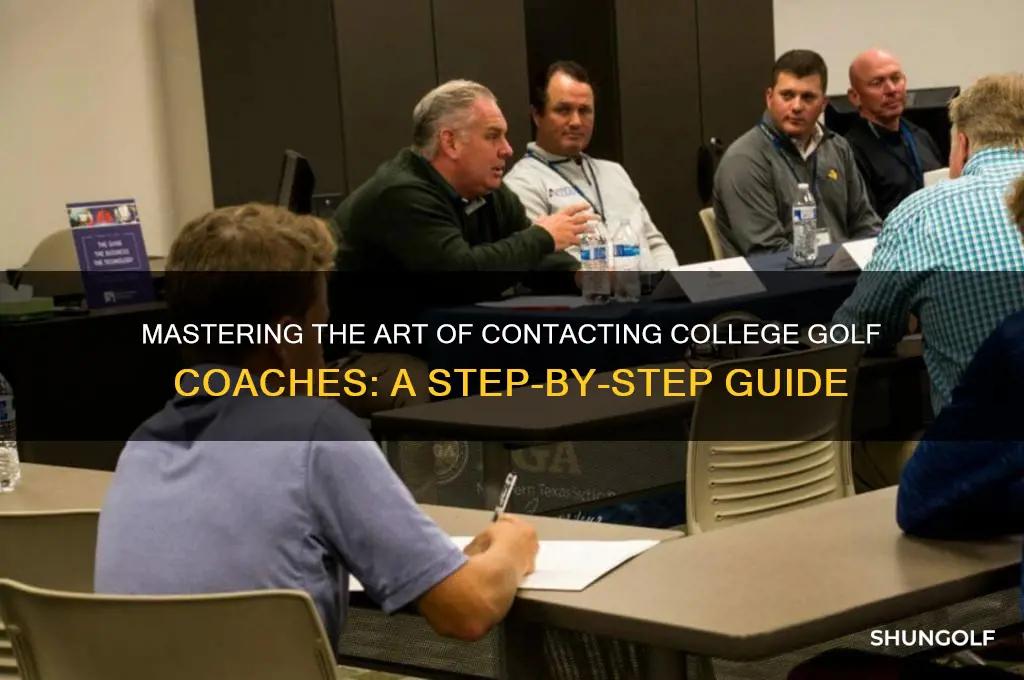 how to reach out to college golf coaches