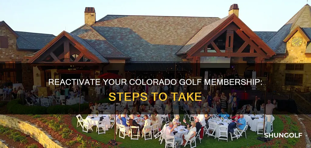 how to reactivate colorado golf membership