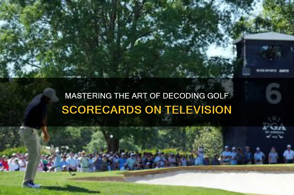 how to read a golf scorecard on tv