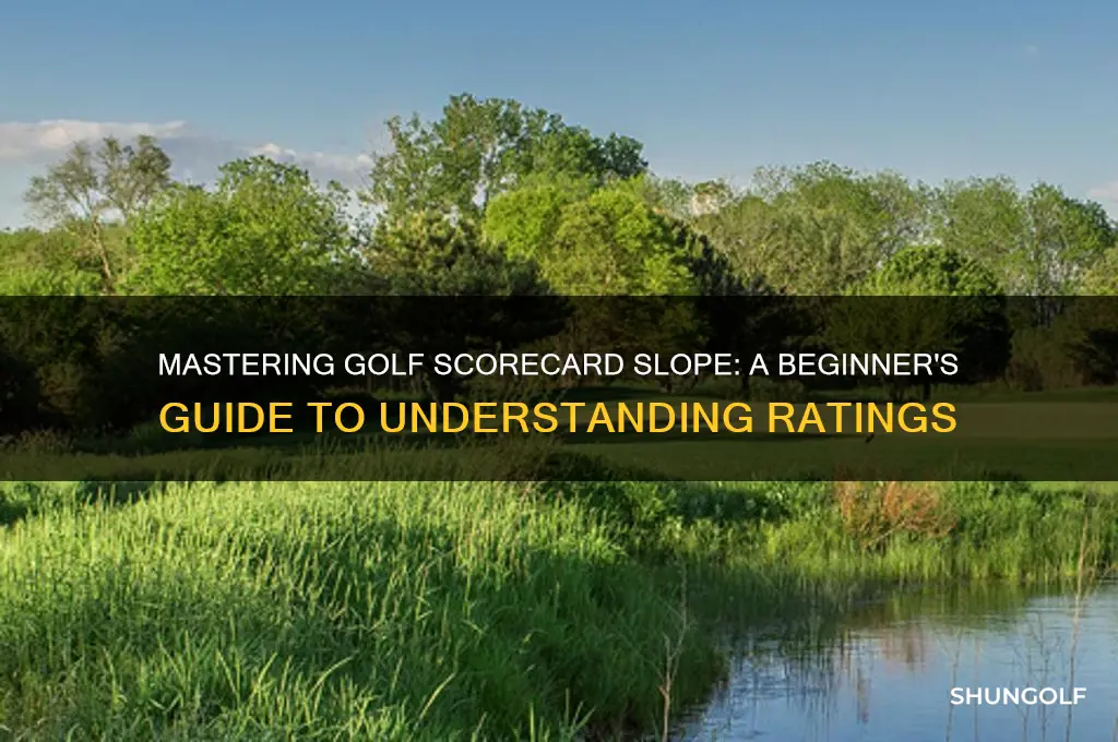how to read a golf scorecard slope