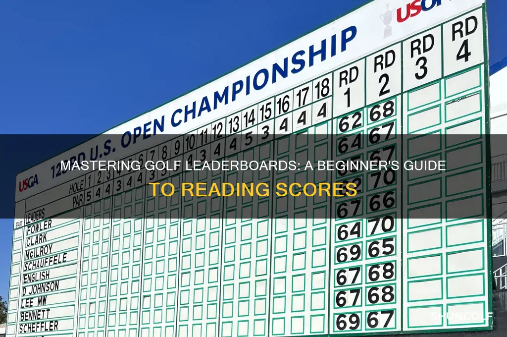 how to read a leaderboard in golf