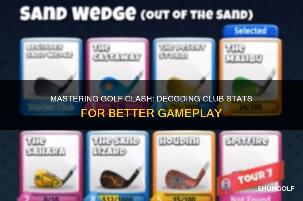 how to read club stats on golf clash