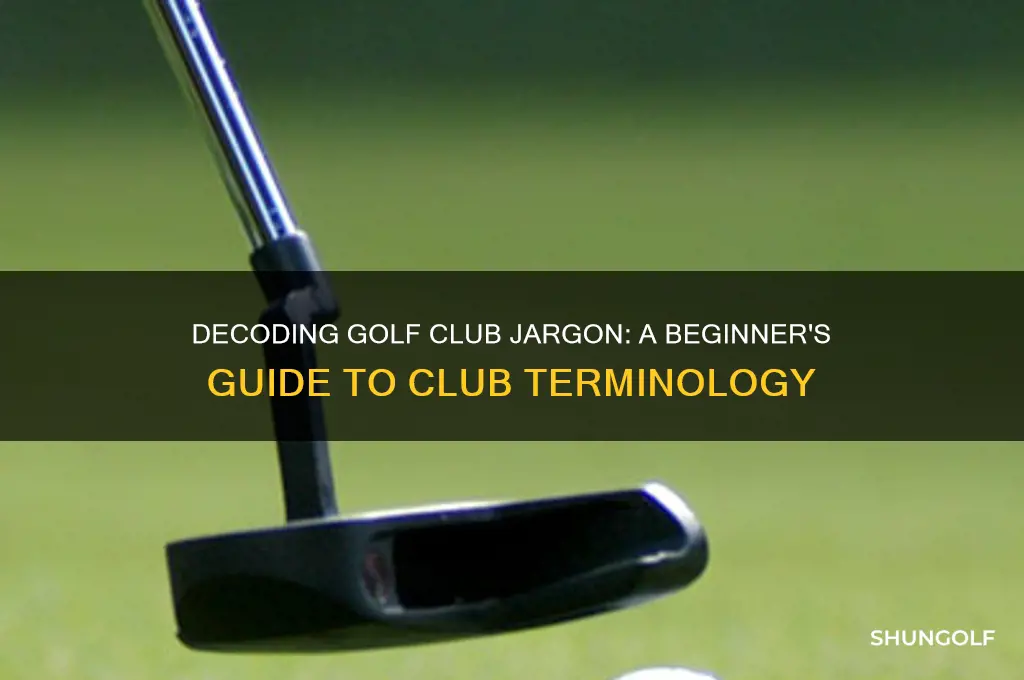 how to read golf club terminology