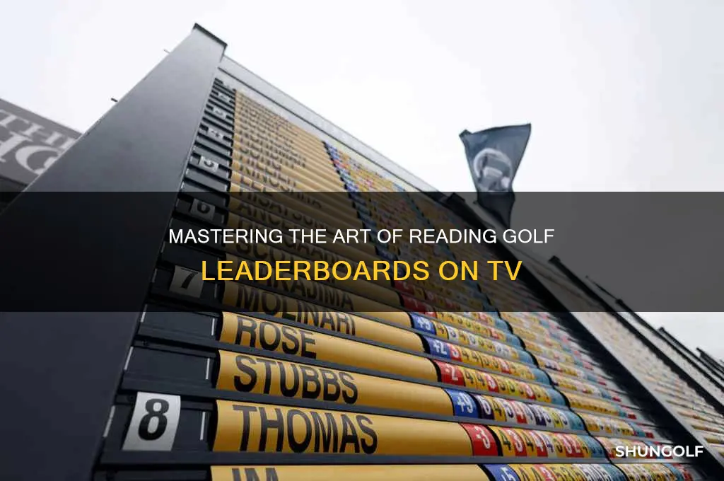 how to read golf leaderboard on tv