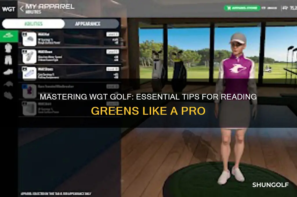 how to read greens on wgt golf