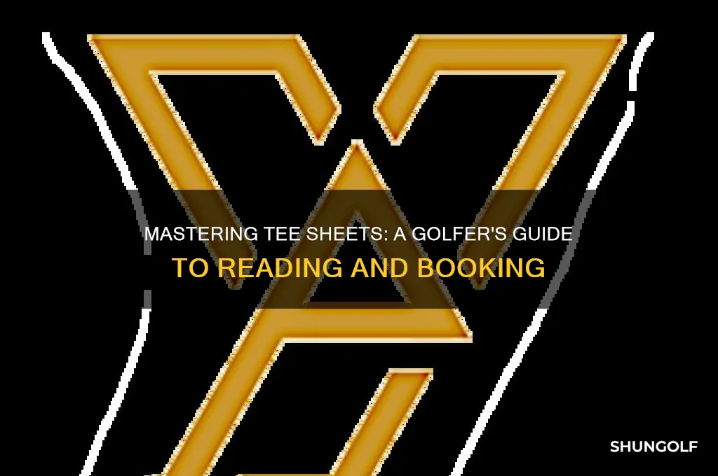 how to read tee sheets for golf