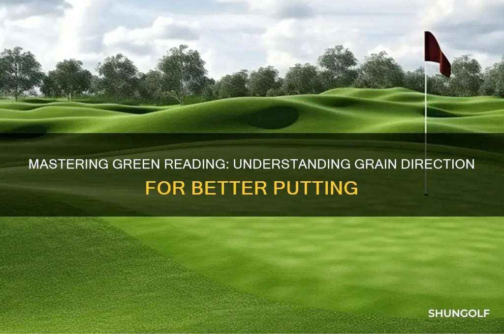 how to read the grain on a golf green