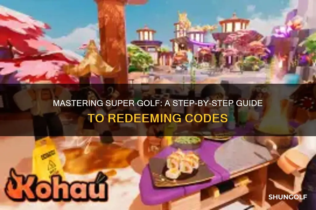 how to redeem codes in super golf