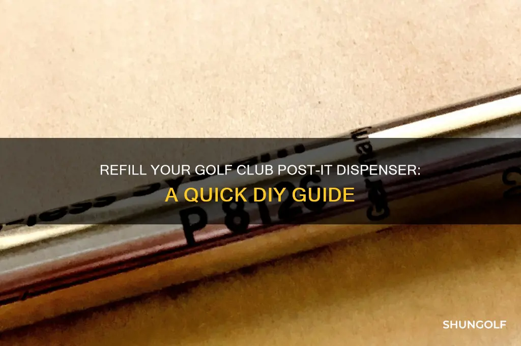 how to refill golf club post it dispenser
