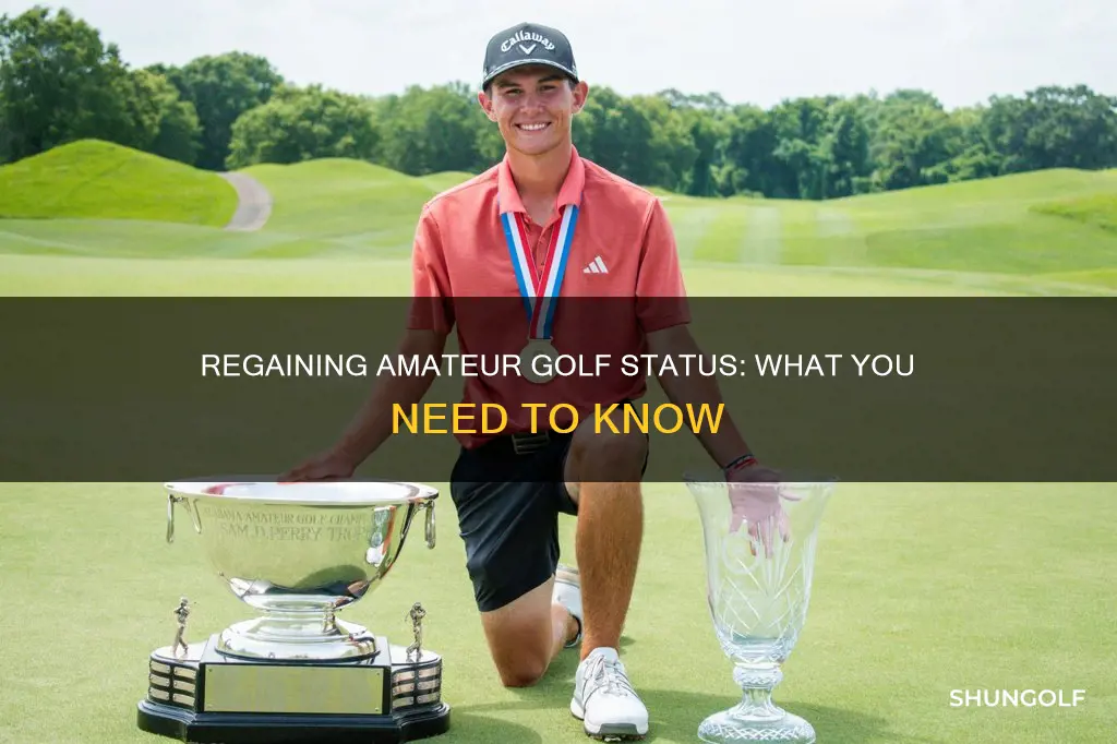 how to regain amatuer golf status