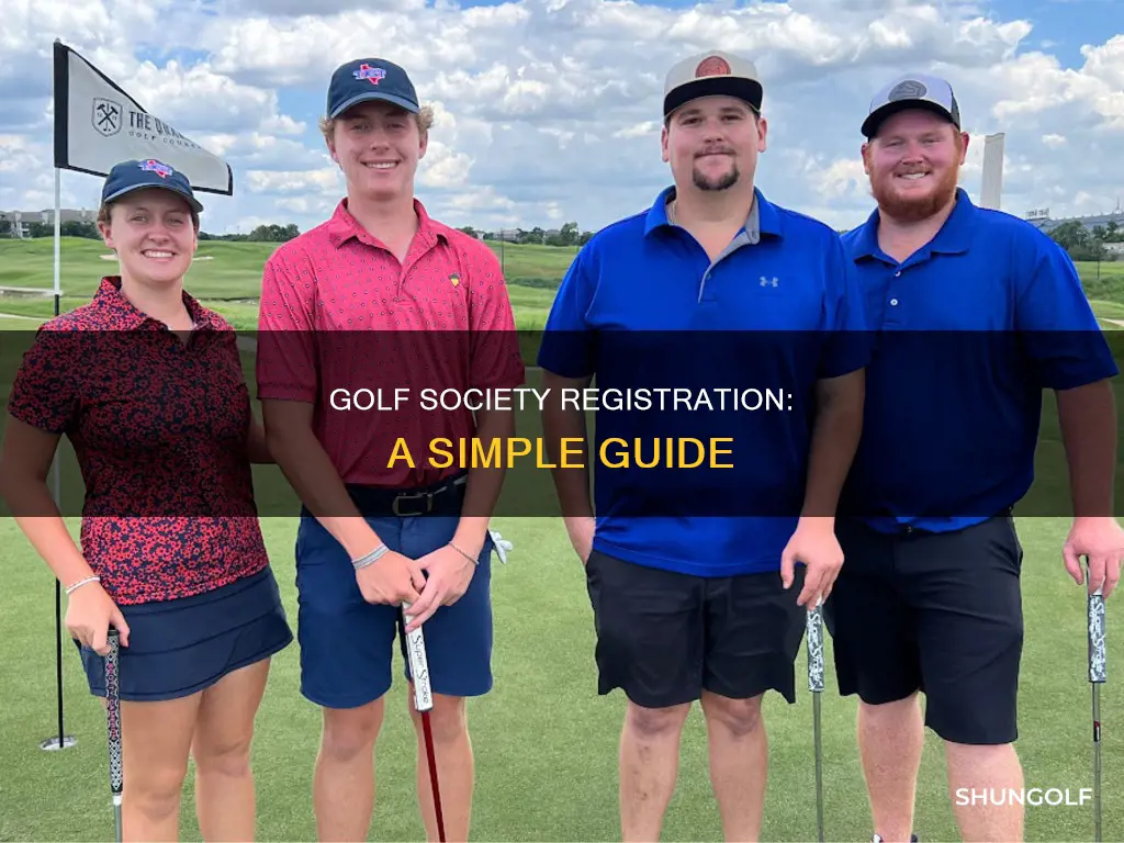 how to register a golf society
