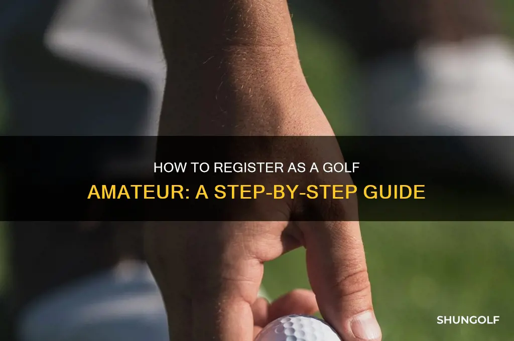 how to register as a golf amature