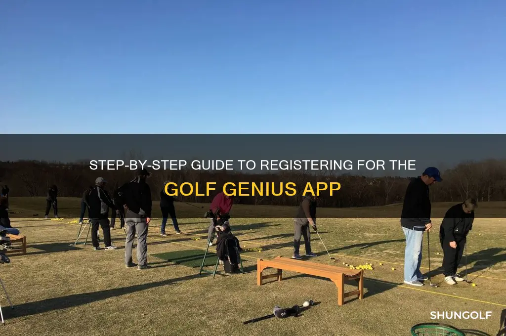 how to register for golf genius app