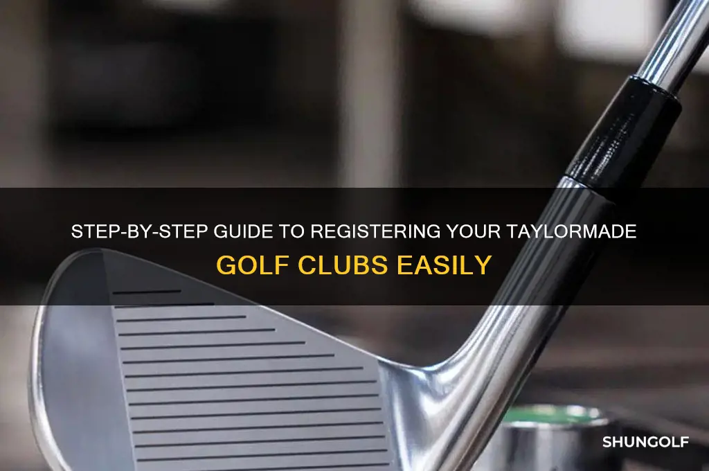 how to register taylormade golf clubs