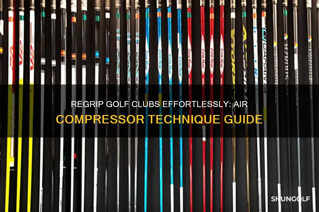 how to regrip golf clubs with air compressor