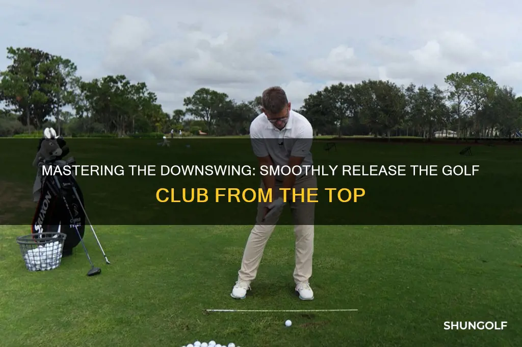 how to release the golf club from the top
