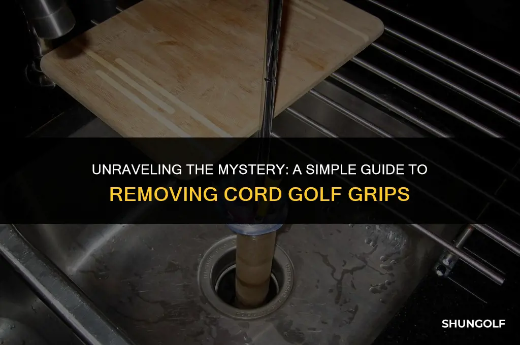 how to remove a cord golf grip