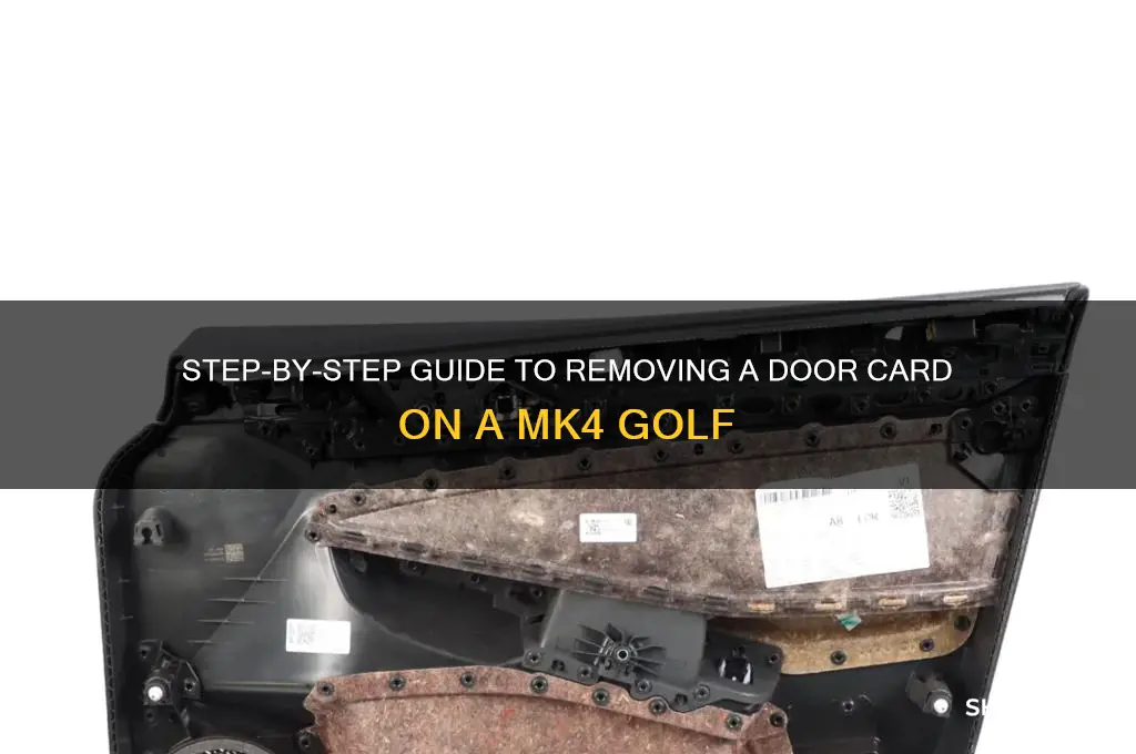 how to remove a door card mk4 golf