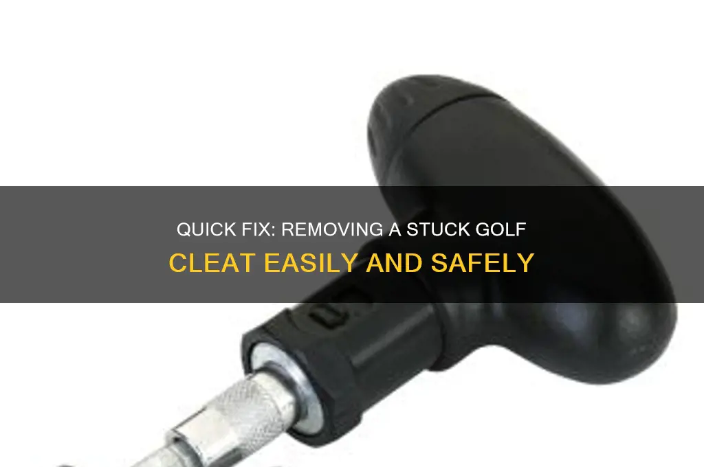 how to remove a stuck golf cleat