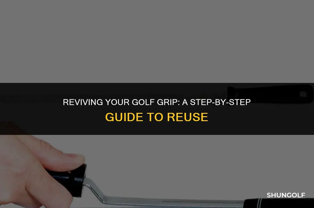 how to remove a supper stroke golf grip to reuse