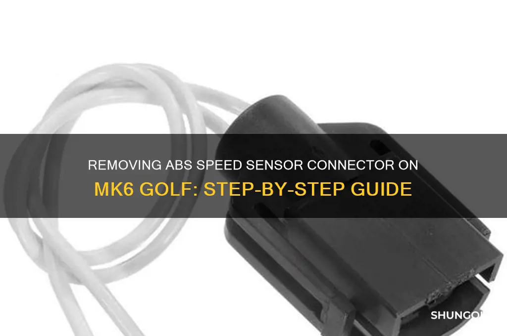 how to remove abs speed sensor connector mk6 golf