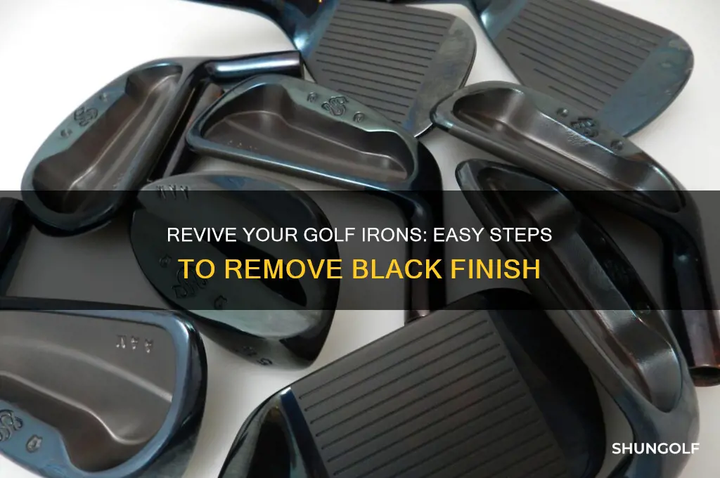 how to remove black finish from golf irons