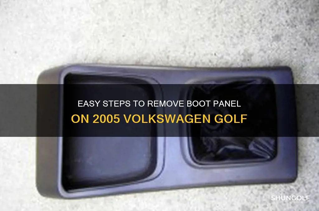 how to remove boot panel from golf 2005