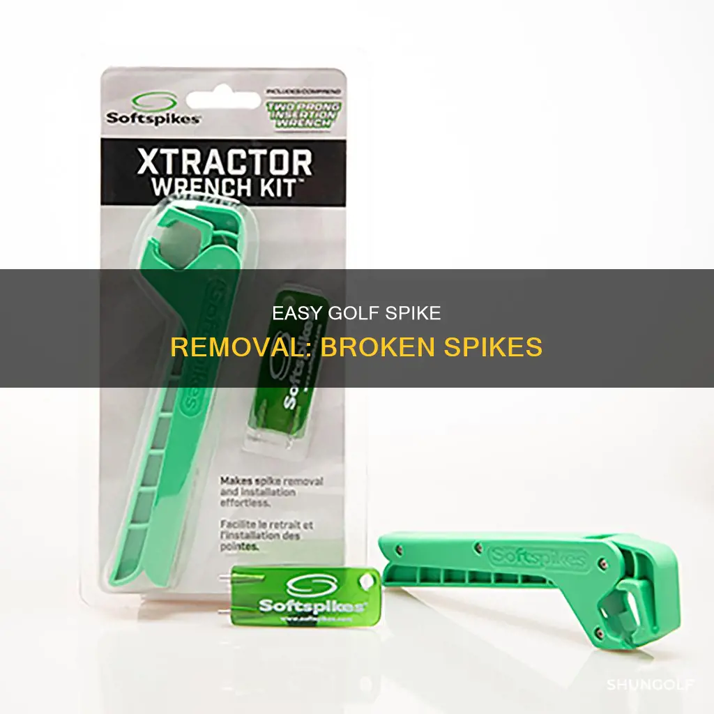 how to remove broken golf spikes