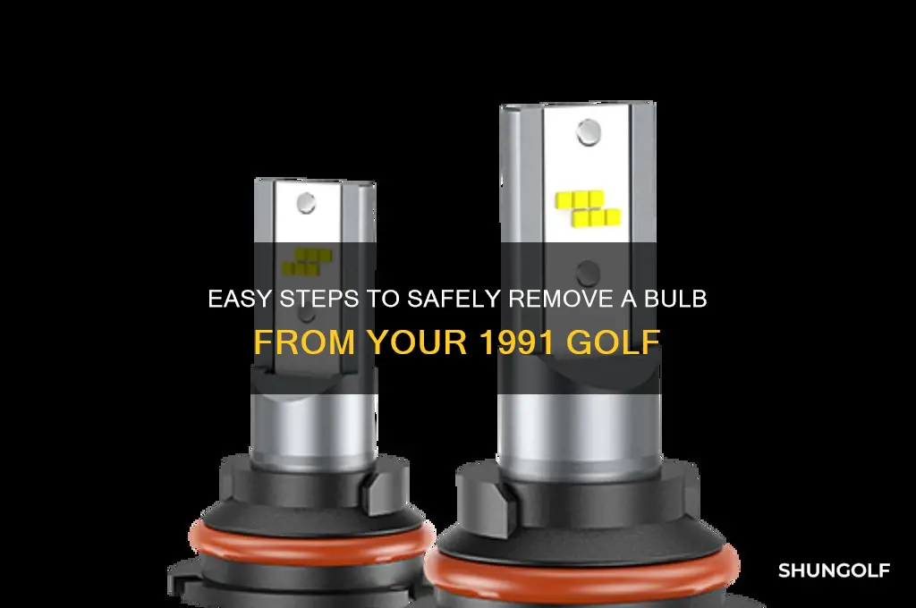 how to remove bulb from 1991 golf