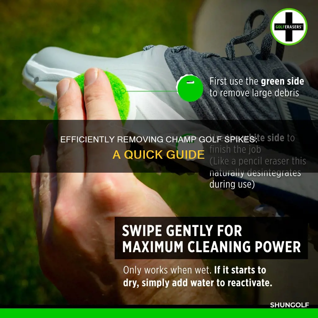 how to remove champ golf spikes