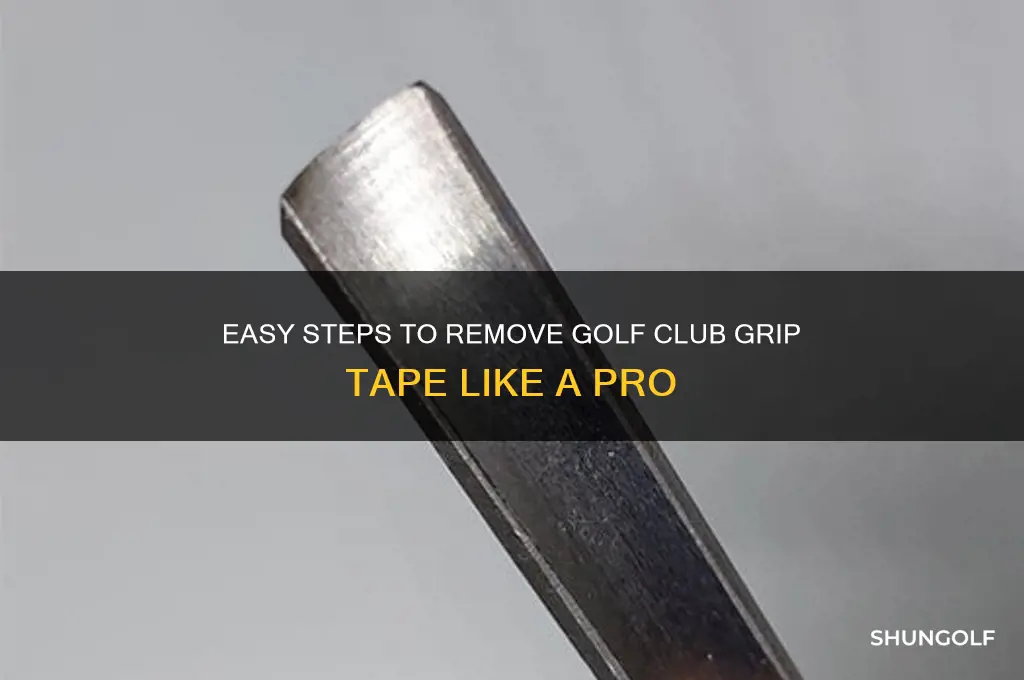 how to remove golf club grip tape