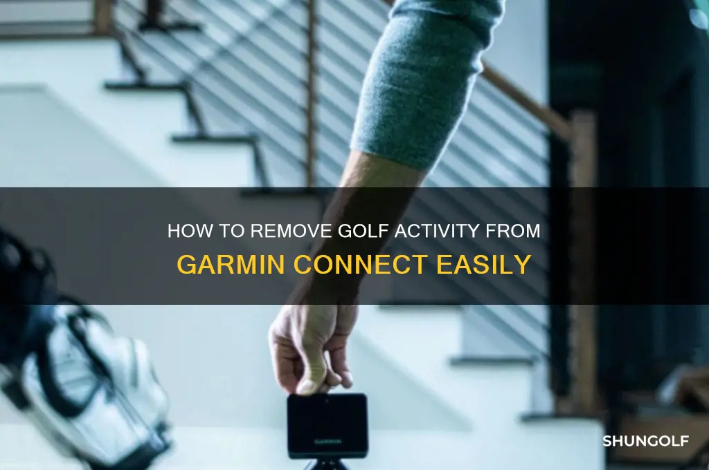 how to remove golf from garmin connect