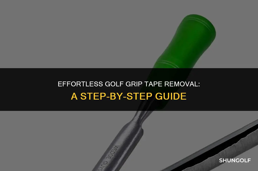 how to remove golf grip tape