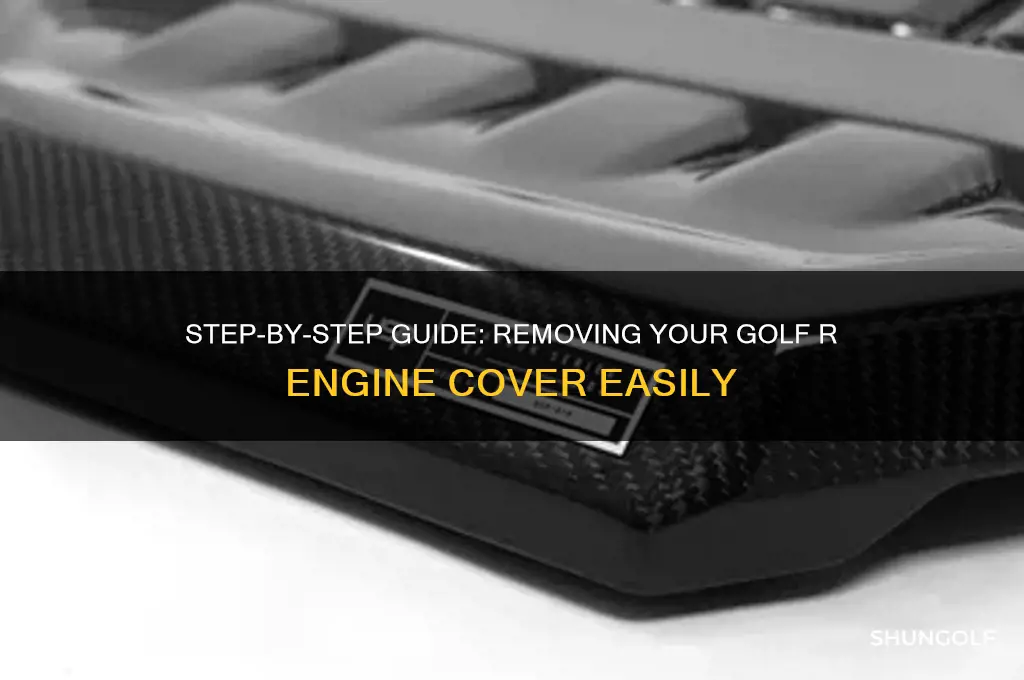 how to remove golf r engine cover